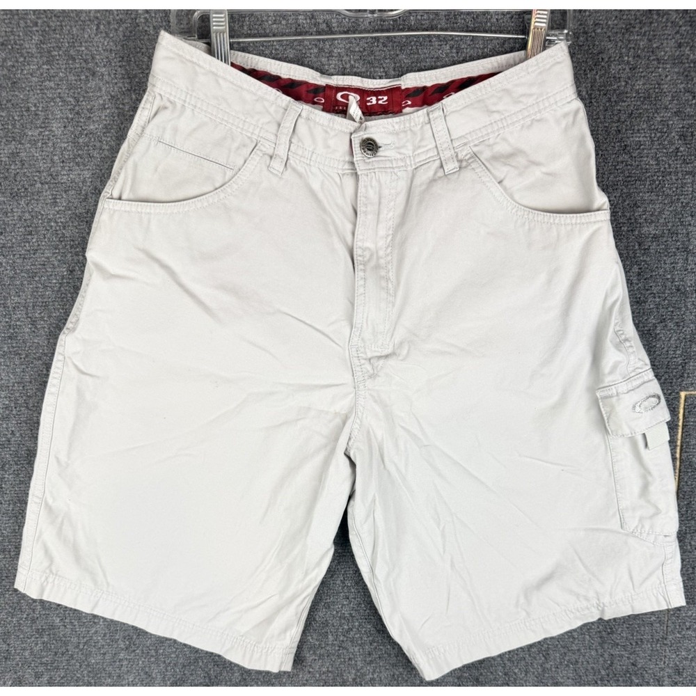 Oakley Software Vintage Y2K Cargo Bermuda Shorts Beige Size 32